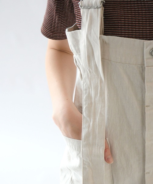 Johnbull（ジョンブル）の「バレルワンピース（ジャンパースカート・レディース・ホワイト・SMALL/MEDIUM）」の7枚目の写真