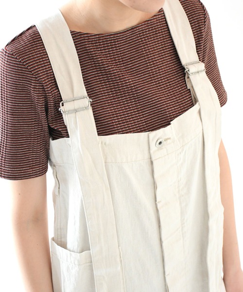 Johnbull（ジョンブル）の「バレルワンピース（ジャンパースカート・レディース・ホワイト・SMALL/MEDIUM）」の6枚目の写真