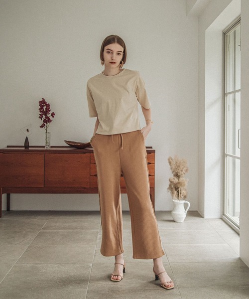 ACCL（エーシーシーエル）の「横スリットリラックスワイドパンツ（その他パンツ・レディース・オフホワイト/ダークパープル/モカ・FREE）」の10枚目の写真