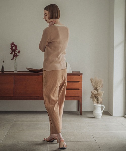 ACCL（エーシーシーエル）の「横スリットリラックスワイドパンツ（その他パンツ・レディース・オフホワイト/ダークパープル/モカ・FREE）」の9枚目の写真