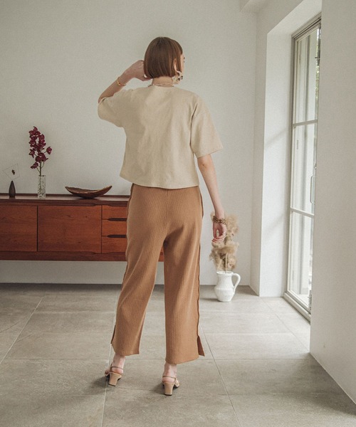 ACCL（エーシーシーエル）の「横スリットリラックスワイドパンツ（その他パンツ・レディース・オフホワイト/ダークパープル/モカ・FREE）」の11枚目の写真