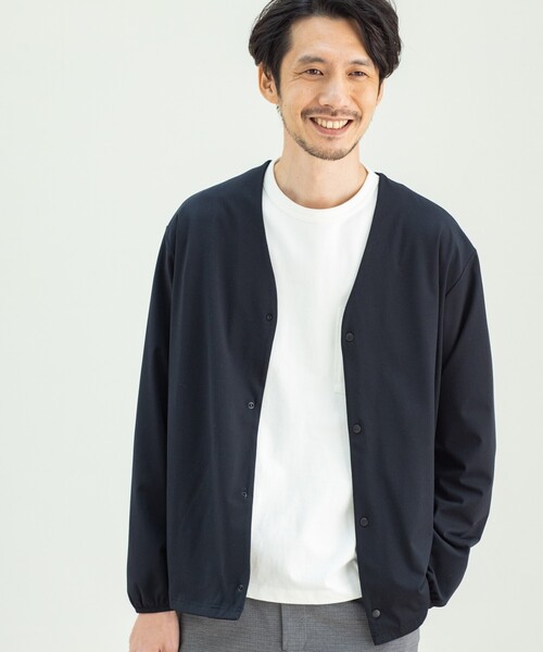 THE SHOP TK (ザ ショップ ティーケー )の「◆マイクロスムースカットソーカーディガン(カーディガン/ボレロ・メンズ・チャコールグレー/ブラック/ネイビー・01/02/03/04/05)」の3枚目の写真