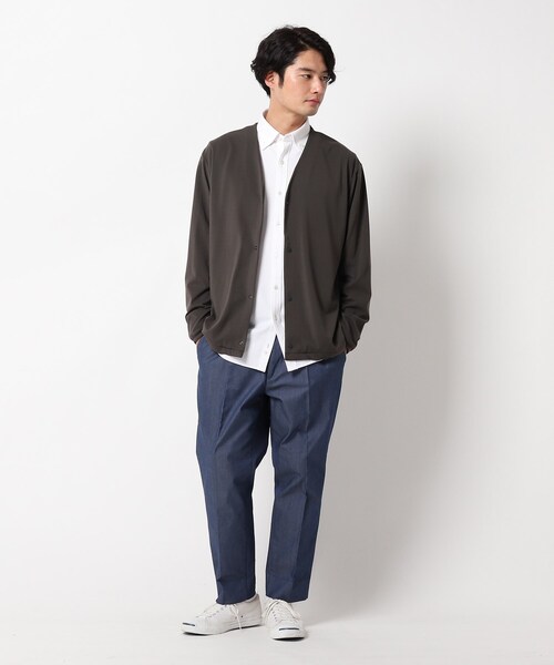 THE SHOP TK (ザ ショップ ティーケー )の「◆マイクロスムースカットソーカーディガン(カーディガン/ボレロ・メンズ・チャコールグレー/ブラック/ネイビー・01/02/03/04/05)」の12枚目の写真