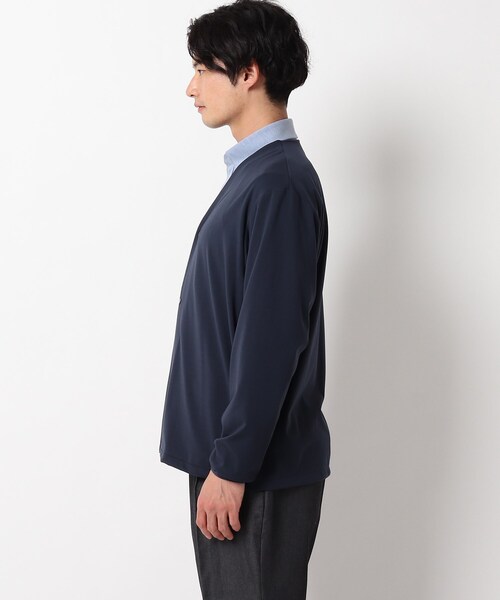THE SHOP TK (ザ ショップ ティーケー )の「◆マイクロスムースカットソーカーディガン(カーディガン/ボレロ・メンズ・チャコールグレー/ブラック/ネイビー・01/02/03/04/05)」の6枚目の写真