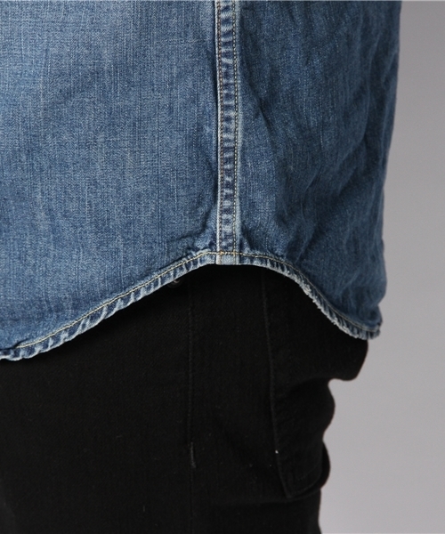 HYSTERIC GLAMOUR（ヒステリックグラマー）の「USED加工デニム13 SPADE pt 長袖ウエスタンSH（シャツ/ブラウス・メンズ・インディゴブルー・LARGE/SMALL/MEDIUM）」の7枚目の写真