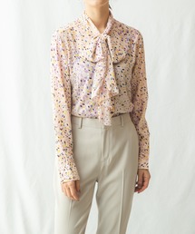 NARACAMICIE / ナラカミーチェ 【NARACAMICIE】カットジャガードドロストネック七分袖ブラウス NARACAMICIE（ナラカミーチェ）の「【NARACAMICIE】カット
