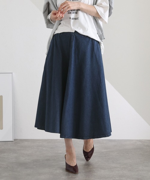 デニムフレアスカート デニムスカート Pourvous プールヴー のファッション通販 Zozotown