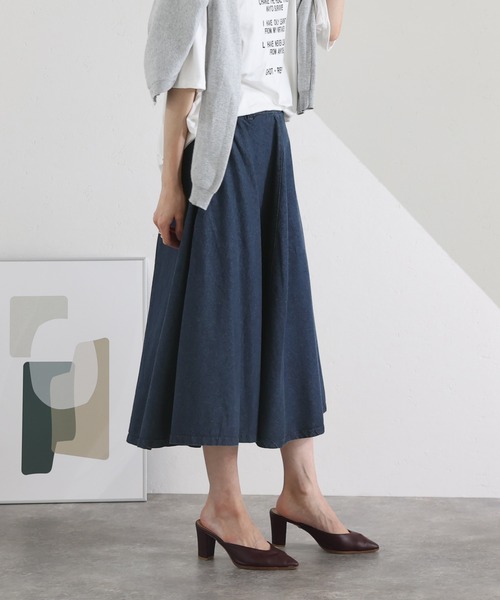 ElegChic(エレグシック)の「デニム フレアスカート (デニムスカート・レディース・ダークネイビー/ネイビー・M/4L/XXL/L/XL)」の14枚目の写真