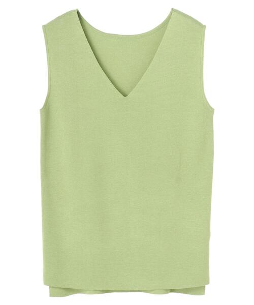 YECCA VECCA（イェッカヴェッカ）の「P.ウォッシャブルノースリーブニット　＊（ニット/セーター・レディース・グレー/ベージュ/ブラウン/ライトグリーン・FREE）」の22枚目の写真