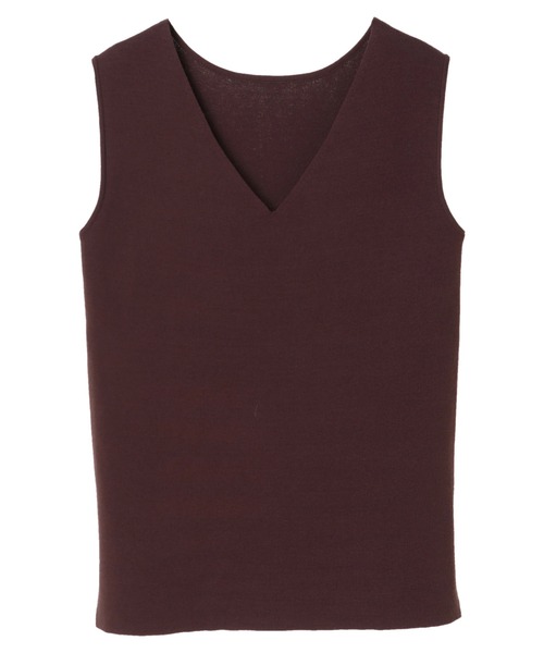 YECCA VECCA（イェッカヴェッカ）の「P.ウォッシャブルノースリーブニット　＊（ニット/セーター・レディース・グレー/ベージュ/ブラウン/ライトグリーン・FREE）」の3枚目の写真