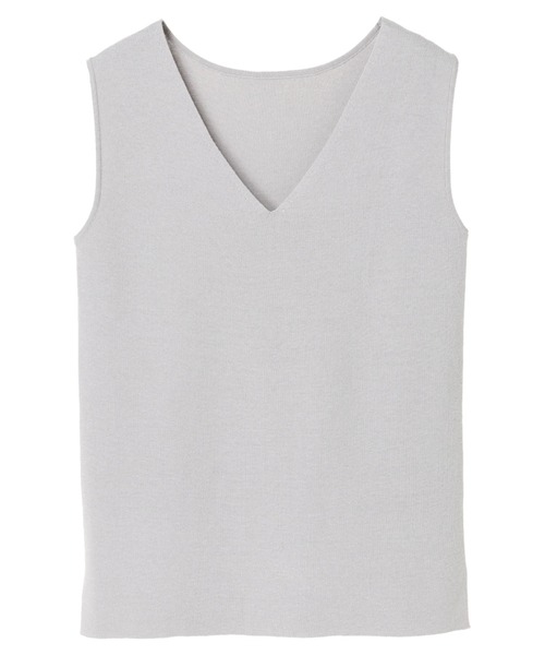 YECCA VECCA（イェッカヴェッカ）の「P.ウォッシャブルノースリーブニット　＊（ニット/セーター・レディース・グレー/ベージュ/ブラウン/ライトグリーン・FREE）」の15枚目の写真