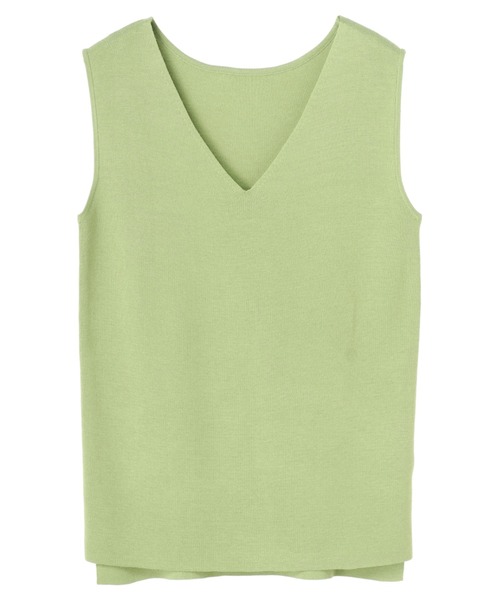 YECCA VECCA（イェッカヴェッカ）の「P.ウォッシャブルノースリーブニット　＊（ニット/セーター・レディース・グレー/ベージュ/ブラウン/ライトグリーン・FREE）」の18枚目の写真