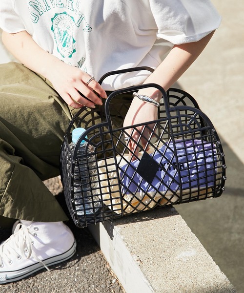 CIAOPANIC TYPY（チャオパニックティピー）の「プラバッグL（トートバッグ・レディース・ホワイト/ブラック・ONE SIZE）」の2枚目の写真