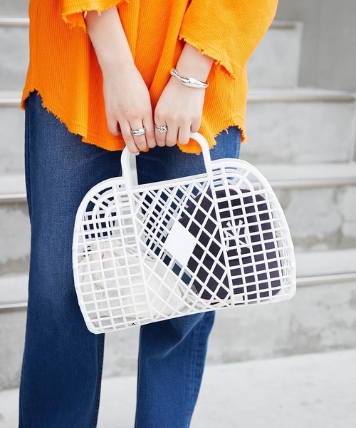 CIAOPANIC TYPY（チャオパニックティピー）の「プラバッグL（トートバッグ・レディース・ホワイト/ブラック・ONE SIZE）」の3枚目の写真