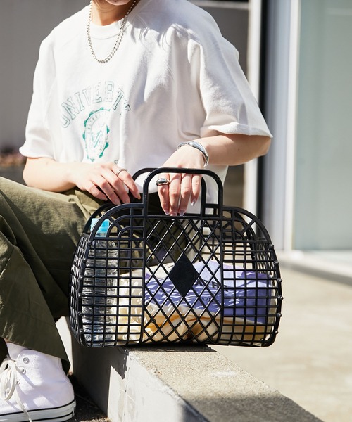 CIAOPANIC TYPY（チャオパニックティピー）の「プラバッグL（トートバッグ・レディース・ホワイト/ブラック・ONE SIZE）」の4枚目の写真