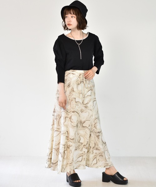 RETRO GIRL(レトロガール)の「アート柄マーメイドスカート(スカート・レディース・ホワイト系その他/ブラウン系その他/ブラック系その他/イエロー系その他・FREE)」の21枚目の写真