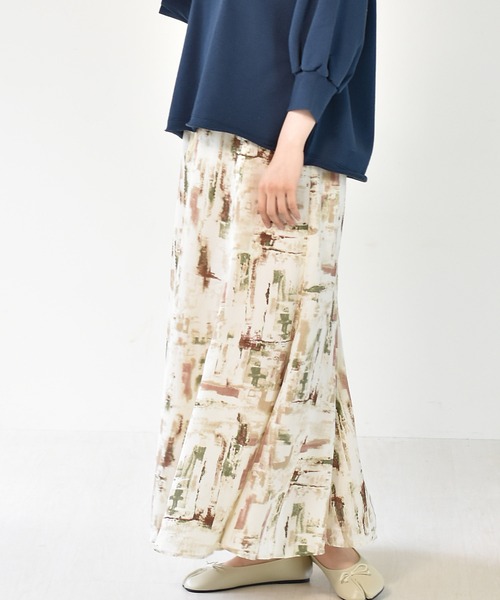 RETRO GIRL(レトロガール)の「アート柄マーメイドスカート(スカート・レディース・ホワイト系その他/ブラウン系その他/ブラック系その他/イエロー系その他・FREE)」の16枚目の写真