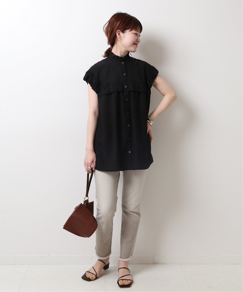 Spick & Span（スピックアンドスパン）の「≪WEB限定追加≫ノースリーブフリルブラウス2◆（シャツ/ブラウス・レディース・ホワイト/ブラック/ブルー系その他・FREE）」の18枚目の写真