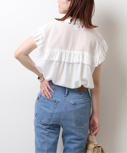 Spick & Span（スピックアンドスパン）の「≪WEB限定追加≫ノースリーブフリルブラウス2◆（シャツ/ブラウス・レディース・ホワイト/ブラック/ブルー系その他・FREE）」の9枚目の写真
