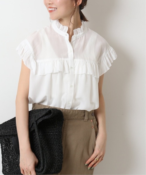 Spick & Span（スピックアンドスパン）の「≪WEB限定追加≫ノースリーブフリルブラウス2◆（シャツ/ブラウス・レディース・ホワイト/ブラック/ブルー系その他・FREE）」の20枚目の写真