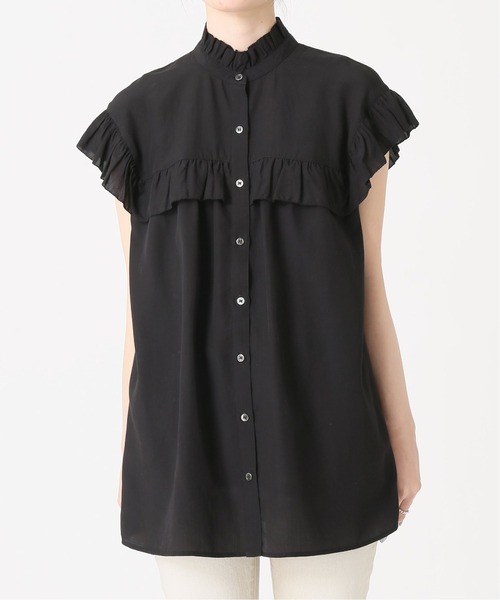 Spick & Span（スピックアンドスパン）の「≪WEB限定追加≫ノースリーブフリルブラウス2◆（シャツ/ブラウス・レディース・ホワイト/ブラック/ブルー系その他・FREE）」の16枚目の写真