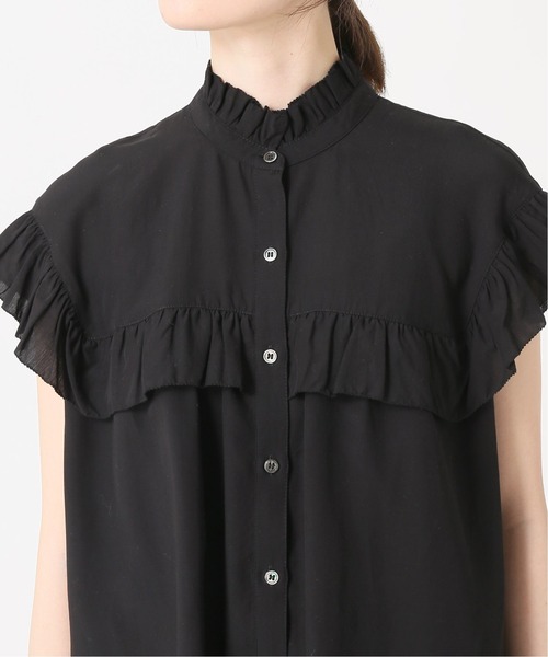 Spick & Span（スピックアンドスパン）の「≪WEB限定追加≫ノースリーブフリルブラウス2◆（シャツ/ブラウス・レディース・ホワイト/ブラック/ブルー系その他・FREE）」の11枚目の写真