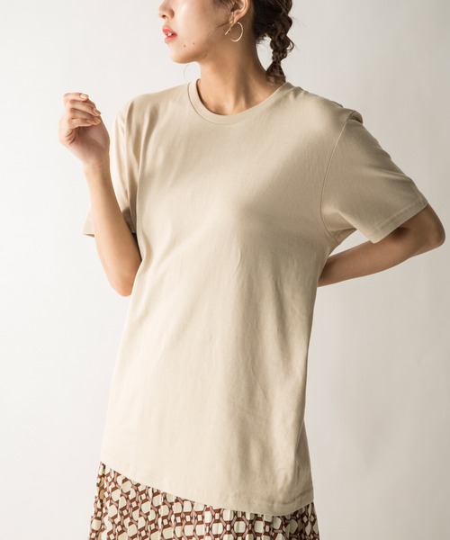 MILLION CARATS(ミリオンカラッツ)の「へビーウェイトTシャツ(Tシャツ/カットソー・レディース・ホワイト/ブラック/ベージュ/ピンク/サックスブルー/オフホワイト/ネイビー/カーキ・SMALL/MEDIUM/LARGE)」の5枚目の写真