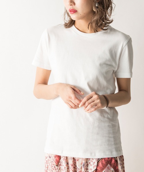 MILLION CARATS(ミリオンカラッツ)の「へビーウェイトTシャツ(Tシャツ/カットソー・レディース・ホワイト/ブラック/ベージュ/ピンク/サックスブルー/オフホワイト/ネイビー/カーキ・SMALL/MEDIUM/LARGE)」の2枚目の写真