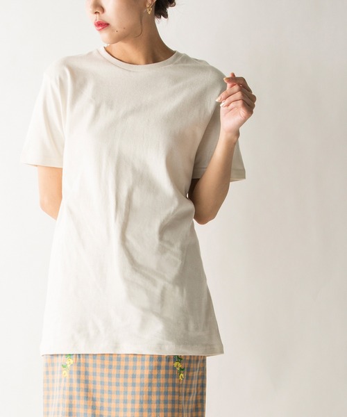 MILLION CARATS(ミリオンカラッツ)の「へビーウェイトTシャツ(Tシャツ/カットソー・レディース・ホワイト/ブラック/ベージュ/ピンク/サックスブルー/オフホワイト/ネイビー/カーキ・SMALL/MEDIUM/LARGE)」の3枚目の写真