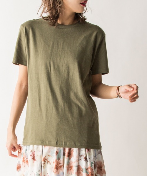 MILLION CARATS(ミリオンカラッツ)の「へビーウェイトTシャツ(Tシャツ/カットソー・レディース・ホワイト/ブラック/ベージュ/ピンク/サックスブルー/オフホワイト/ネイビー/カーキ・SMALL/MEDIUM/LARGE)」の1枚目の写真