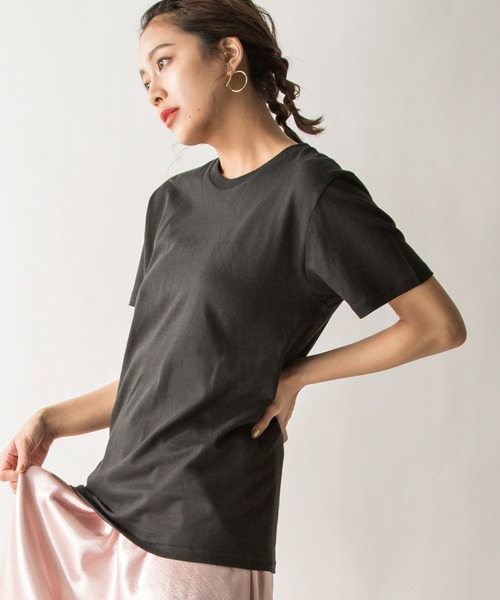 MILLION CARATS(ミリオンカラッツ)の「へビーウェイトTシャツ(Tシャツ/カットソー・レディース・ホワイト/ブラック/ベージュ/ピンク/サックスブルー/オフホワイト/ネイビー/カーキ・SMALL/MEDIUM/LARGE)」の4枚目の写真