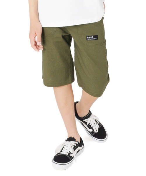 GLAZOS(グラソス)の「ピケ・ベイカーポケットハーフパンツ(その他パンツ・キッズ・チャコールグレー/ベージュ/カーキ/イエロー/ブルー・130cm/140cm/150cm/160cm/170cm)」の3枚目の写真