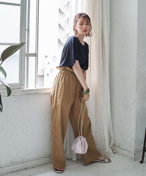 coen by SIZU（コーエンバイシズ）の「coen by SIZU プリント巾着バッグ（ショルダーバッグ・レディース・ベージュ/ピンク・FREE）」の15枚目の写真