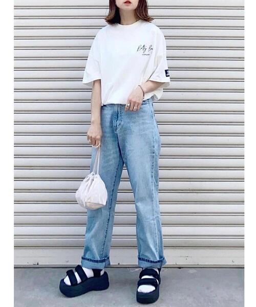 coen by SIZU（コーエンバイシズ）の「coen by SIZU プリント巾着バッグ（ショルダーバッグ・レディース・ベージュ/ピンク・FREE）」の14枚目の写真