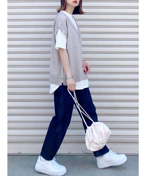 coen by SIZU（コーエンバイシズ）の「coen by SIZU プリント巾着バッグ（ショルダーバッグ・レディース・ベージュ/ピンク・FREE）」の20枚目の写真