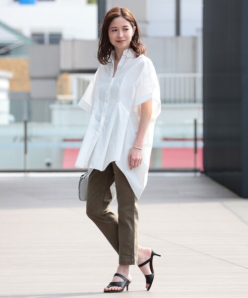 Demi-Luxe BEAMS（デミルクス ビームス）の「upper hights × Demi-Luxe BEAMS / 別注 THE EIGHTY's チノ ベイカーパンツ（チノパンツ・レディース・オフホワイト/ブラウン系その他3・21/22/23/24/25）」の3枚目の写真