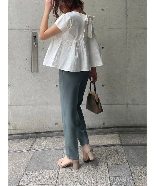 DAIS-Y(デイジー)の「バックリボンペプラムブラウス(シャツ/ブラウス・レディース・ホワイト/イエロー・FREE)」の7枚目の写真