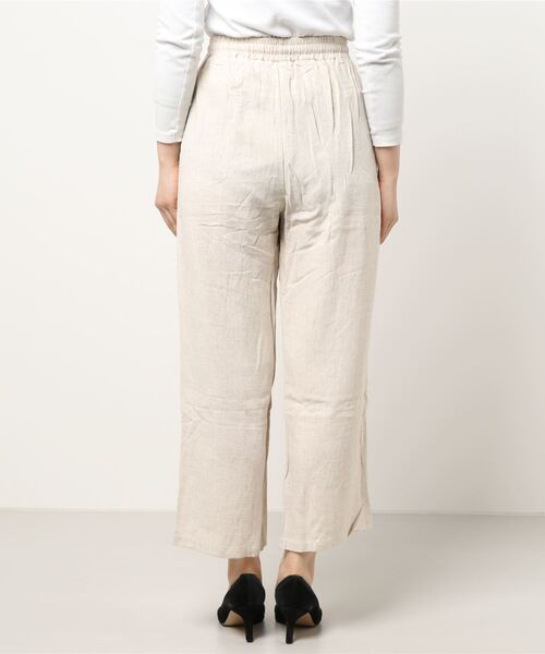 BLUEEAST（ブルーイースト）の「リネンドロストリラックスパンツ（その他パンツ・レディース・ホワイト/ベージュ/ブラック・MEDIUM）」の5枚目の写真