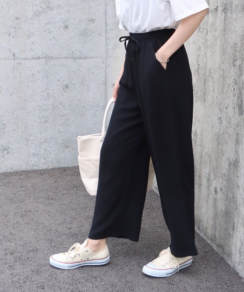 BLUEEAST（ブルーイースト）の「リネンドロストリラックスパンツ（その他パンツ・レディース・ホワイト/ベージュ/ブラック・MEDIUM）」の19枚目の写真