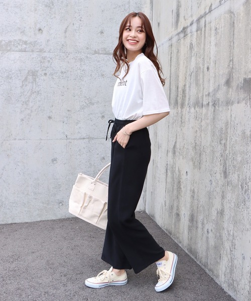 BLUEEAST（ブルーイースト）の「リネンドロストリラックスパンツ（その他パンツ・レディース・ホワイト/ベージュ/ブラック・MEDIUM）」の20枚目の写真