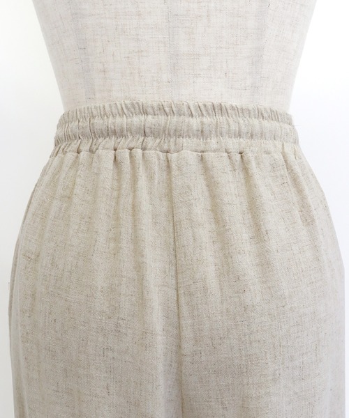 BLUEEAST（ブルーイースト）の「リネンドロストリラックスパンツ（その他パンツ・レディース・ホワイト/ベージュ/ブラック・MEDIUM）」の6枚目の写真