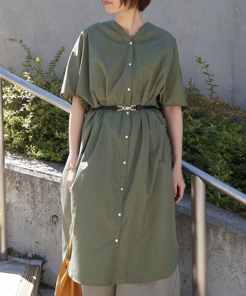 NICOLE white（ニコルホワイト）の「後ろリボンワンピース（ワンピース・レディース・ブラウン/カーキ/ブラック・FREE）」の3枚目の写真