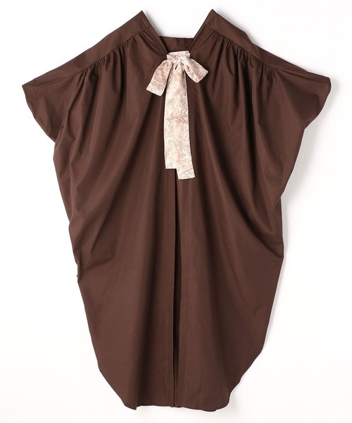 NICOLE white（ニコルホワイト）の「後ろリボンワンピース（ワンピース・レディース・ブラウン/カーキ/ブラック・FREE）」の4枚目の写真