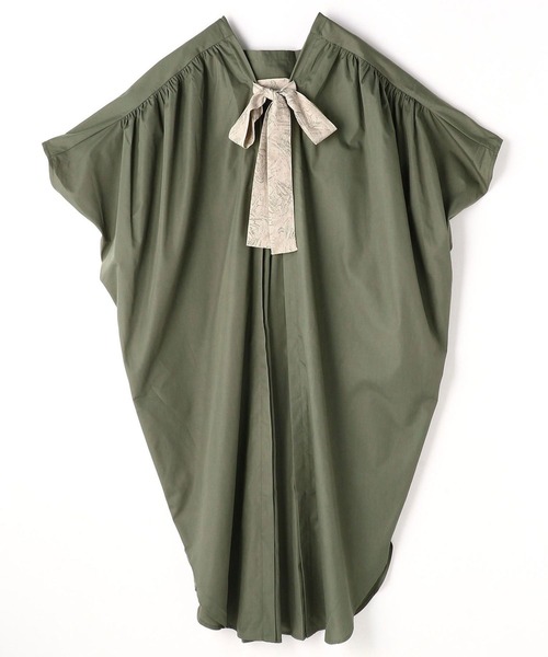 NICOLE white（ニコルホワイト）の「後ろリボンワンピース（ワンピース・レディース・ブラウン/カーキ/ブラック・FREE）」の7枚目の写真