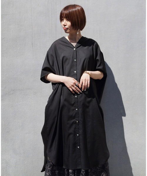 NICOLE white（ニコルホワイト）の「後ろリボンワンピース（ワンピース・レディース・ブラウン/カーキ/ブラック・FREE）」の11枚目の写真