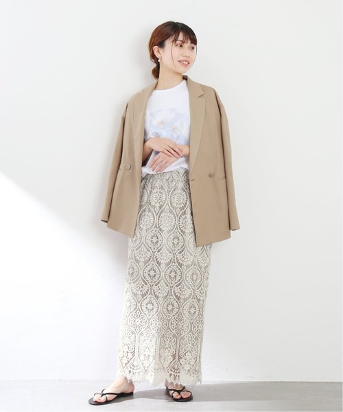 La TOTALITE(ラトータリテ)の「《追加2》クラフト レース ロングスカート◆(スカート・レディース・ベージュ・36/38)」の14枚目の写真