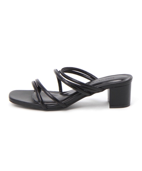 GLOBAL WORK（グローバルワーク）の「細ラインヒールサンダル/942529（サンダル・レディース・オフホワイト/ブラック/ライトグレー・MEDIUM/LARGE）」の4枚目の写真