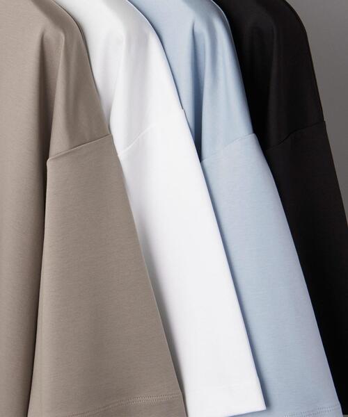 BEAUTY&YOUTH UNITED ARROWS(ビューティーアンドユースユナイテッドアローズ)の「【接触冷感】BY クール ワイド テーパード Tシャツ(Tシャツ/カットソー・メンズ・ホワイト/ライトブルー/ベージュ/ブラック・S/M/L/XL)」の6枚目の写真