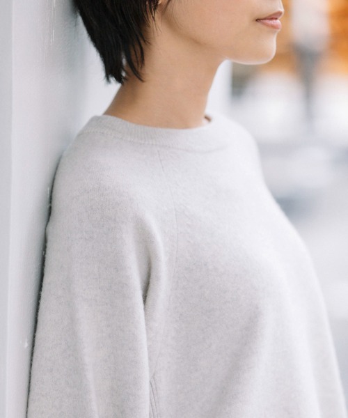 Munich（ミューニック）の「エクストラファインメリノボイルドウール　サイドジッププルオーバー（ニット/セーター・レディース・ベージュ/グリーン/オートミール・FREE）」の18枚目の写真