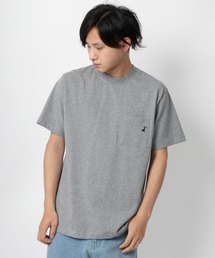 CAPTAIN STAG/キャプテンスタッグ ヘビーコットン ポケ付 ワンポイント刺繍 無地Tシャツ